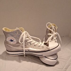 Converse Metallic Silver High-Tops